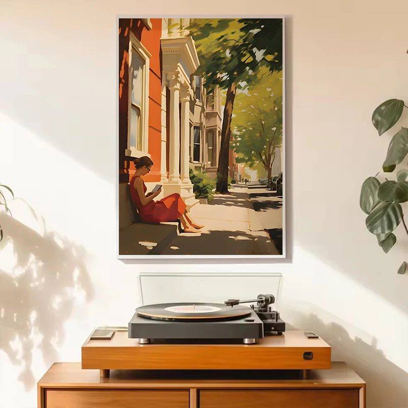 Edward Hopper City Poster Autumn Summer People Cityscapes Canvas Paintings Wall Art Picture for Living Room Home Decor Mural