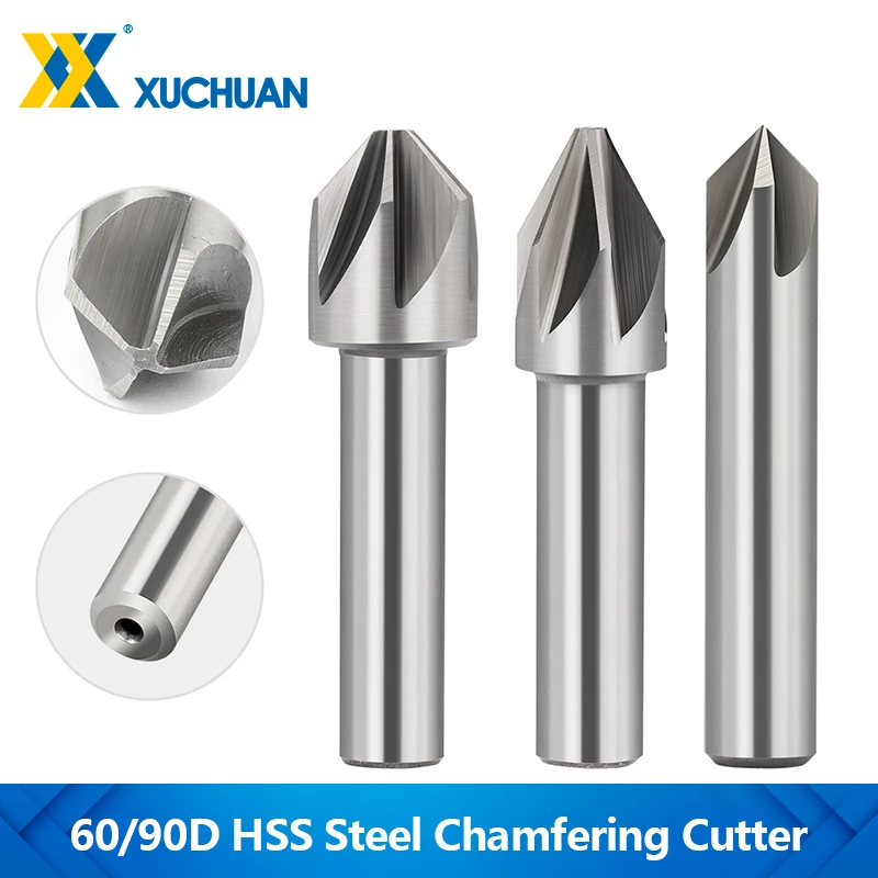 

60/90 Degrees Countersink Drill Bit HSS Steel Chamfering Cutter 4/6/8/10/12/14/18mm Chamfering Drill Hole Cutter for Metal Iron