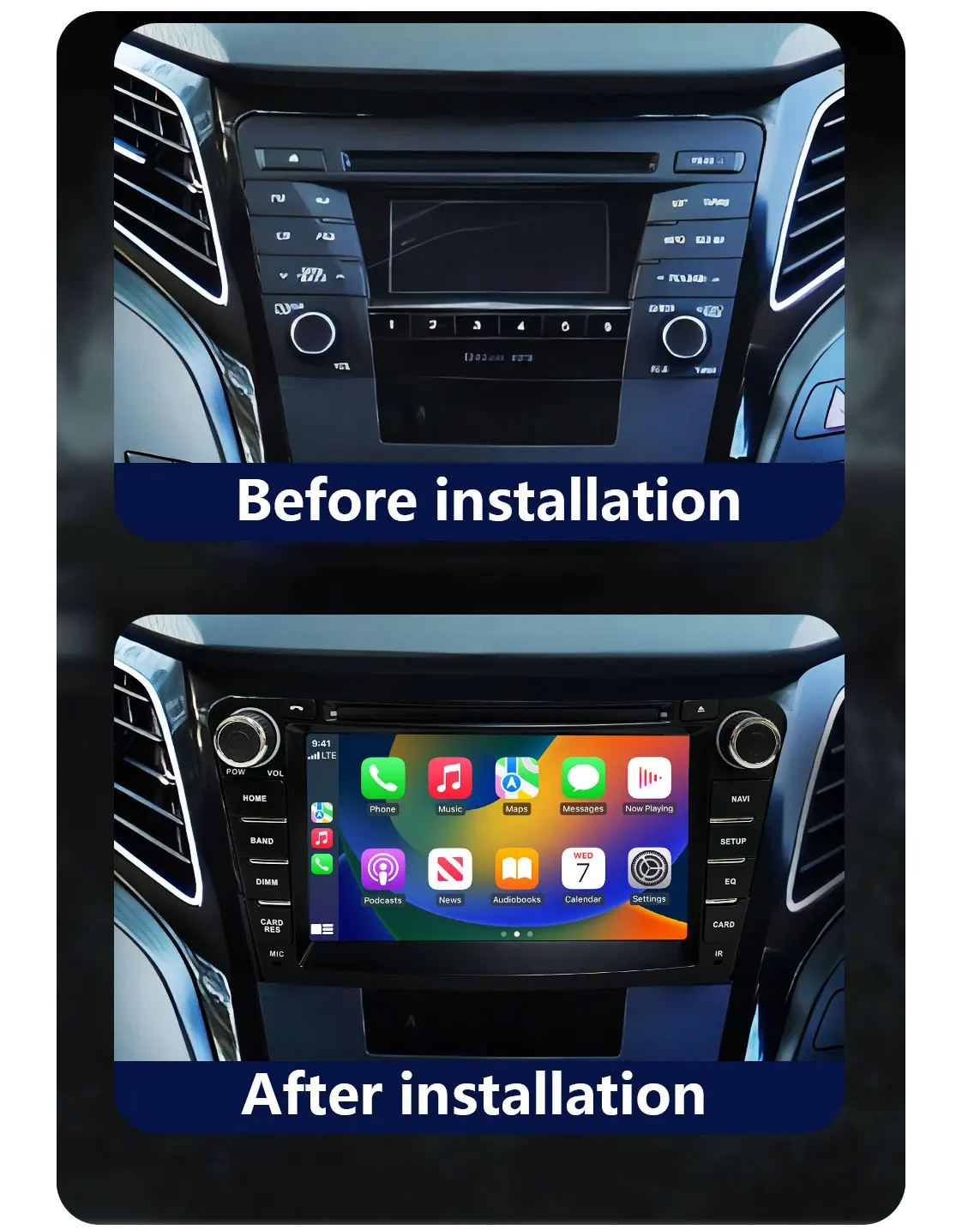 CHSTEK Wireless Carplay For Hyundai i40 2011-2019 Android System 4G GPS WIFI Auto Vedio Handsfree Swap Autoradio Plug and Play