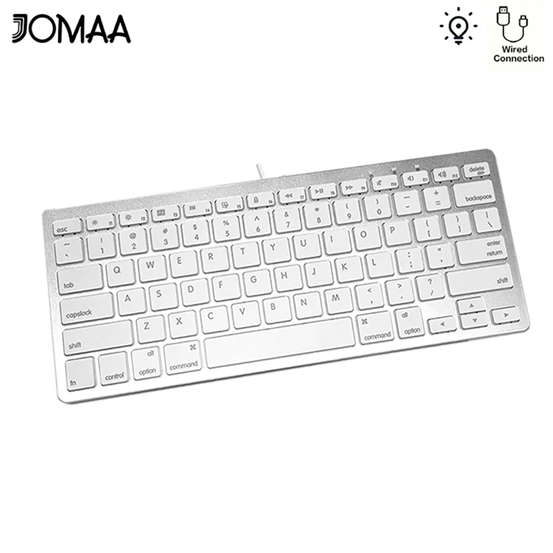 Ergonomic USB Plug and Play Wired Mini Keyboard for Windows/Mac Portable 78 Keys Wired Keyboard Compatible with Laptop/Desktop
