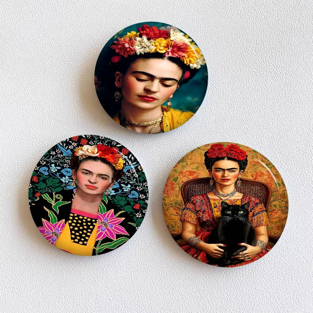 Famous Artist Frida Kahlo Anime Brooches Cute Cartoon  Badge Jacket Jeans Lapel Pin Gift Accessorie