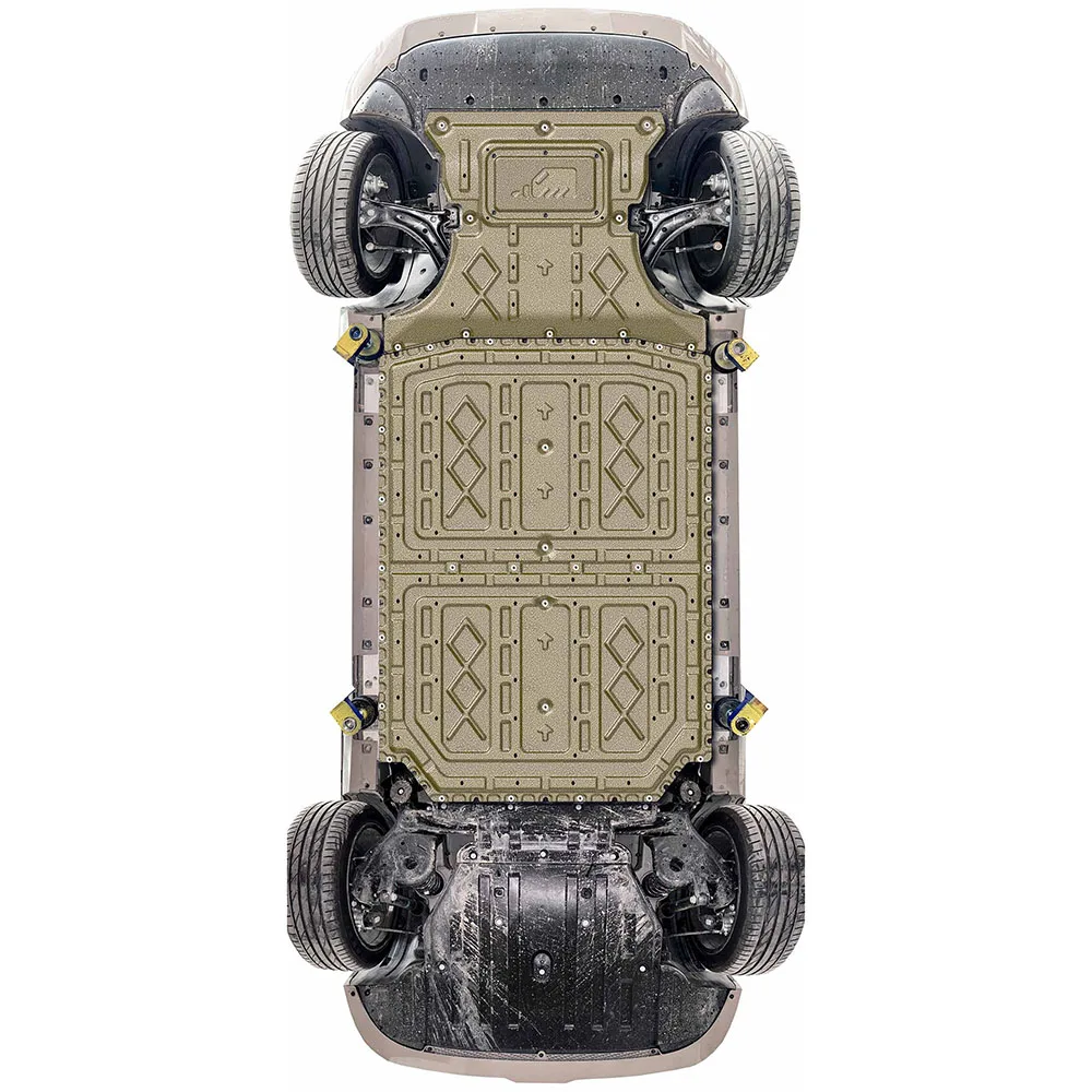 ل GAC AION V 2024 650 كجم هيكل المحرك لوحة حماية البطارية لوحة واقية خزان الوقود لوحة واقية الهيكل الحرس #3