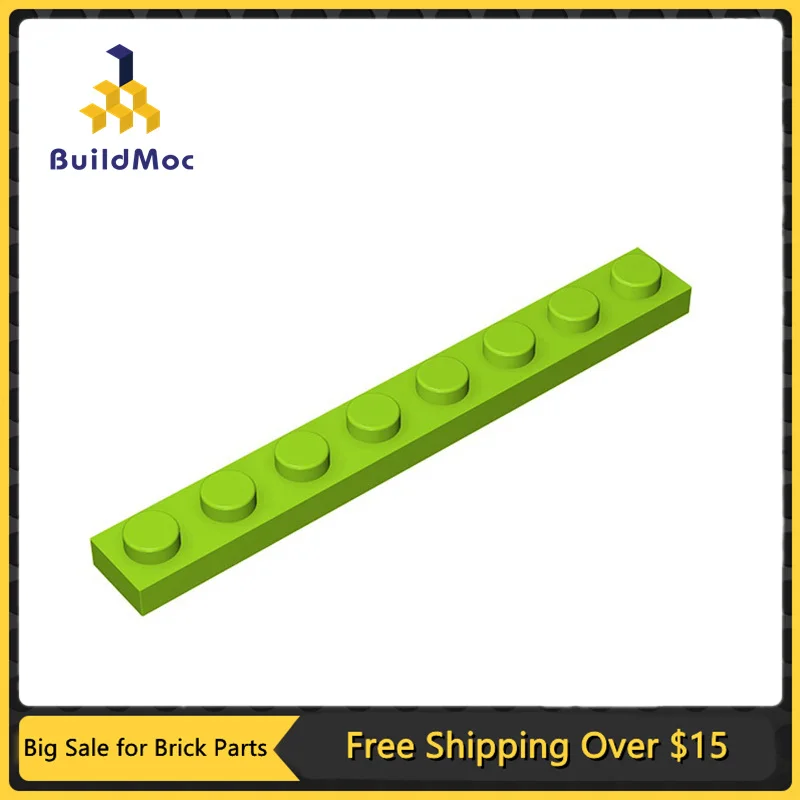 10Pcs MOC  3460 Plate 1 x 8 Brick Parts Building Blocks Particle DIY Kids Brain Game Assmble Toy Birthday Gift