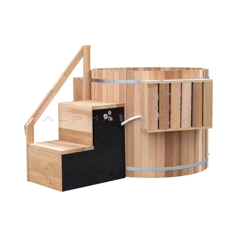 Home Outdoor Cedar Massage Electric Wooden Hot Tub