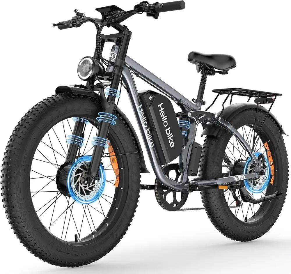 DUAL MOTOR 5000W Electric Bike for Adults 26" Fat Tire 45MPH Off-Road E-bike image 3