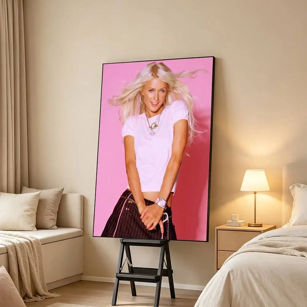 Paris Hilton Q-Queen Poster Waterproof Wall Art Sticker For Bar Living Room Vintage Decor High Quality Print Gift