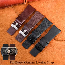 Lightweight and Comfortable Genuine Leather Watchband for Diesel Dz4318 Dz7333 Dz7396 Dz1206 Sweatproof Cowhide Strap 24 26 28mm