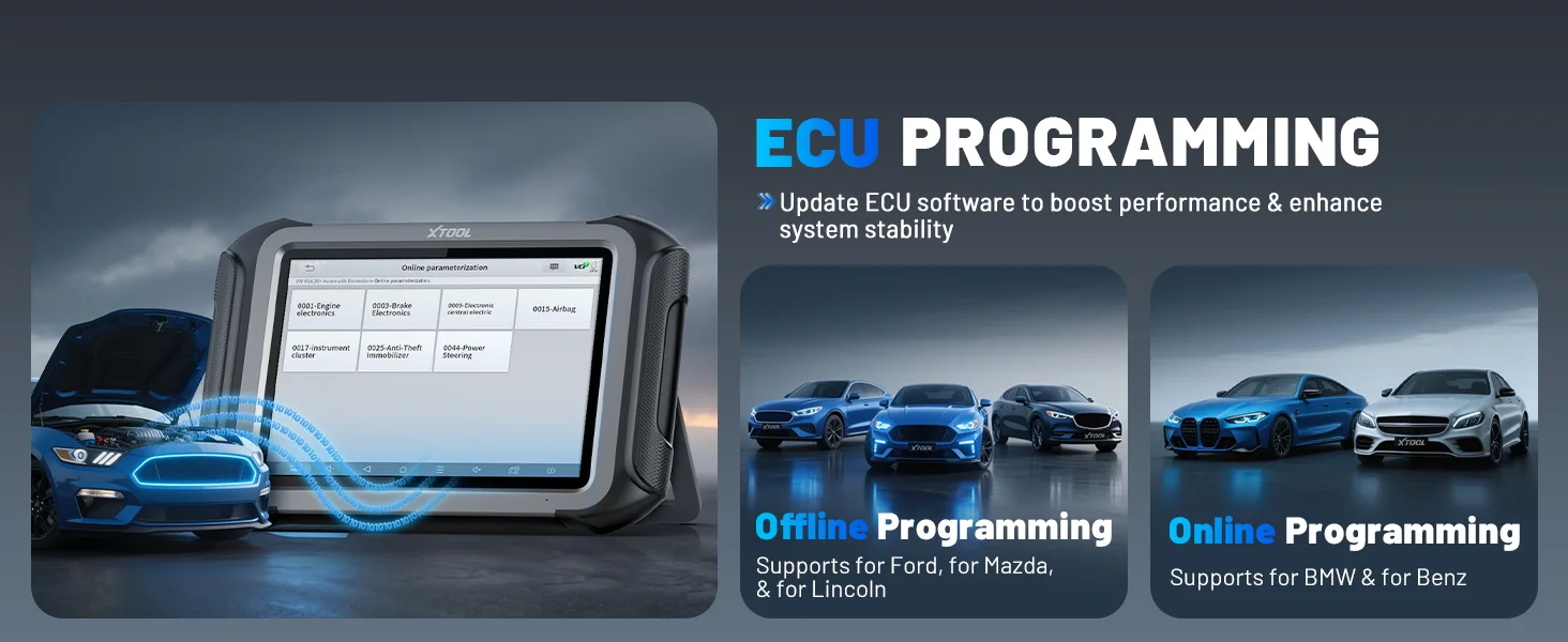 XTOOL D9S PRO Steuergeräte-Programmiergerät, Kfz-Diagnosegerät mit Topologiekarte 2026, Kfz-Scanner mit 45 Diensten, OBD2-Scanner – Detail 5