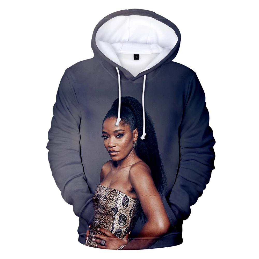 Hoodie Keke Palmer para homens e mulheres, moletom unissex de manga comprida, estrela pop americana, roupas 3D, estilo casual, 2022