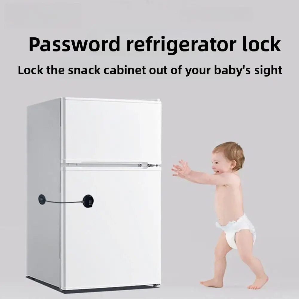 Strong Adhesive Refrigerator Lock Self-Adhesive Strong Fixation Unisex Security Lock Punch-Free Children Protector Unisex Proof