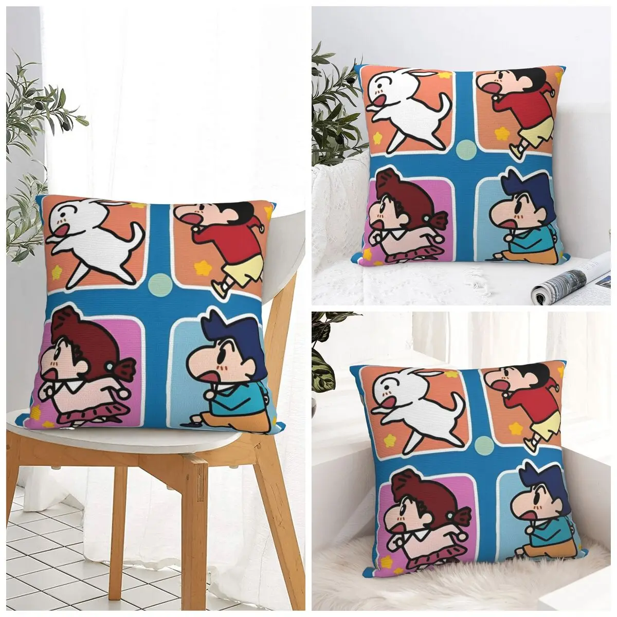 Crayon Shin-chans Pillow Cover Polyester Pillow Case Cushion Cover Morden Graphic Pillowcases For Wedding Party Home Decor