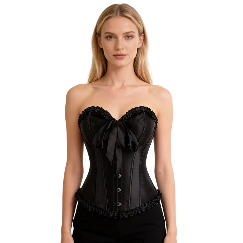 

Victorian Corset Top Women Vintage Bustier Lace up Boned Shapewear Gothic Fashion Overbust Corselet