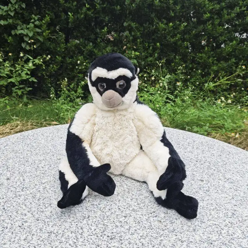 Simulation Animal Long Tailed Leaf Monkey Doll Cute Black Monkey Doll Plush Toy Holiday Gift Decoration 43x28cm DY10444