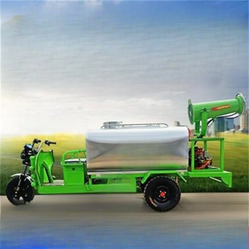 Small electric four-wheel, fog cannon sprinkler, special dust removal for property communities