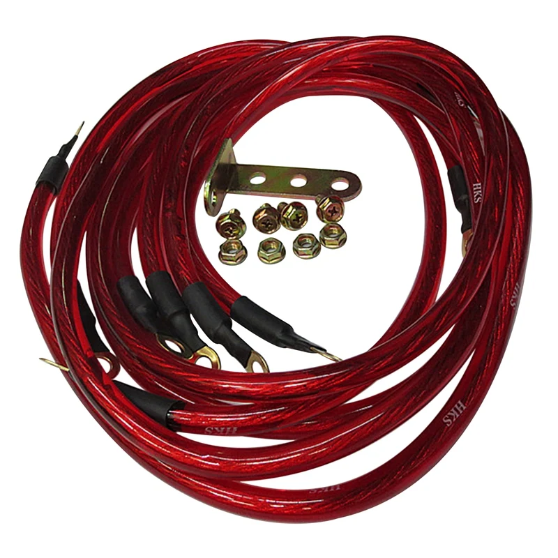 0.6/0.8/1M Universal Car Ground Cables Auto Booster Jumper Grounding Wire System Kit To Improve Power For Cars SUV Auto