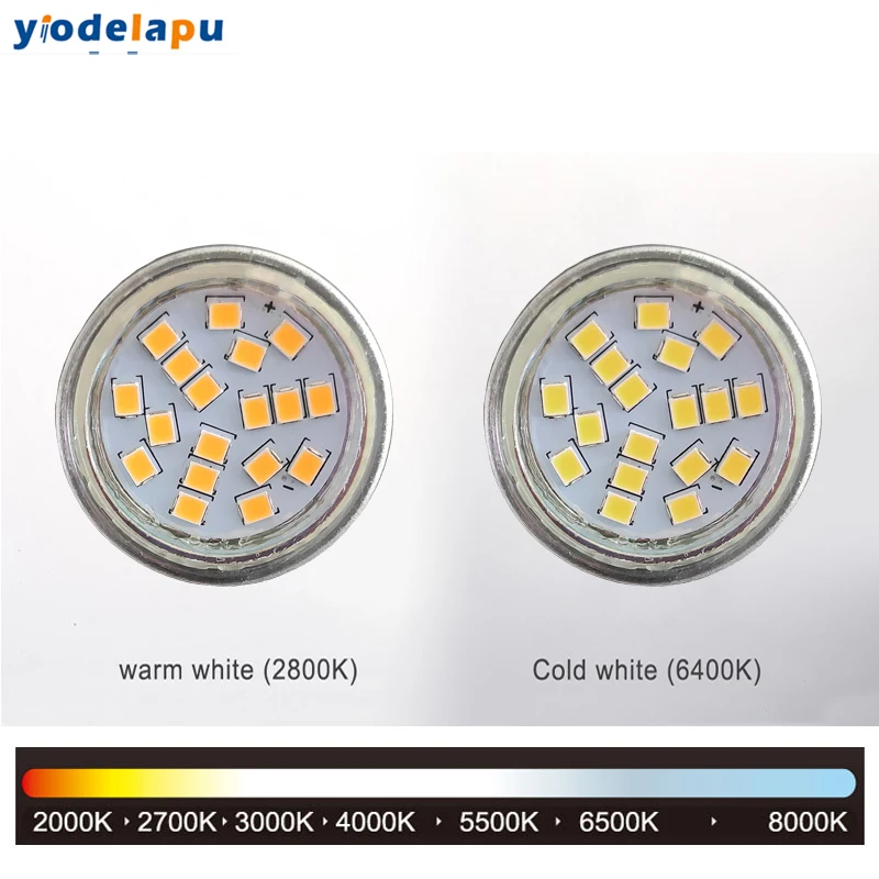 5Pcs/Lot Mr11 Led Spotlights 2W 12V Glass Light Cup Focos Spot Gu4 Bi Pin Base 20W Replacement Bulbs