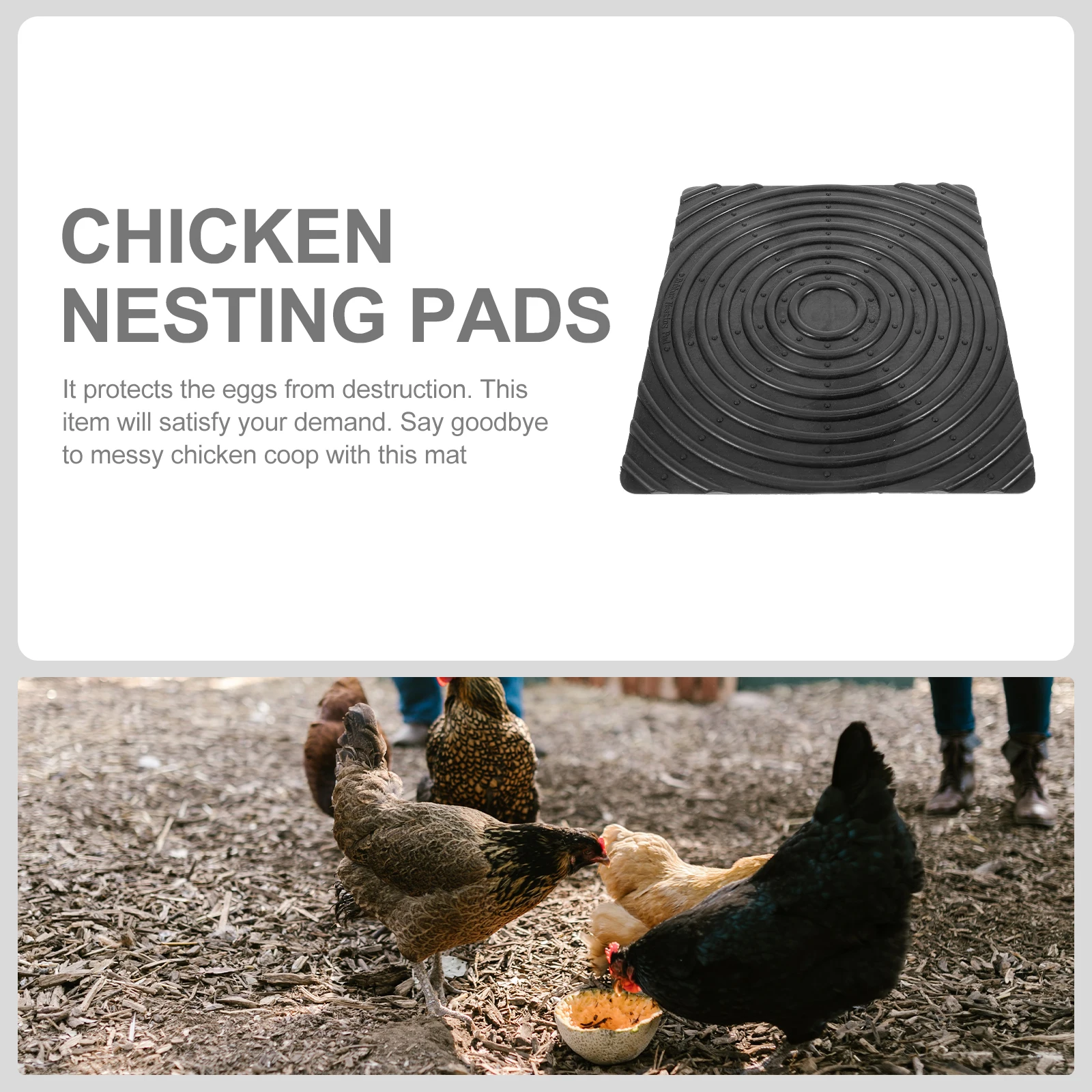 

Silicone Chicken Nest Pad Soft Reusable Egg Laying Mat Blue Color Silica Gel Design Fits Various Sizes Coop Nesting Pads