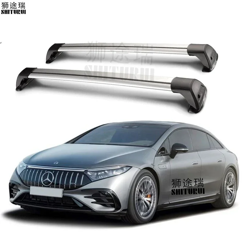 For MERCEDES EQS, 5-dr SEDAN , 2021–2025 Roof Bar Car Special Aluminum Alloy Belt Lock Led roof rack