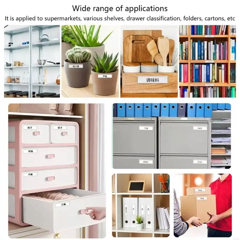 Reusable PVC Clear Label Holders Perfect For Categorizing Items D5QC