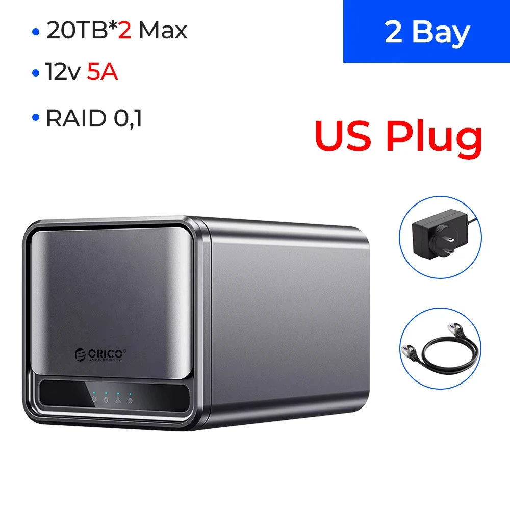 Orico TS200 USB 3.2 MetaCube Armazenamento Doméstico SATA NAS