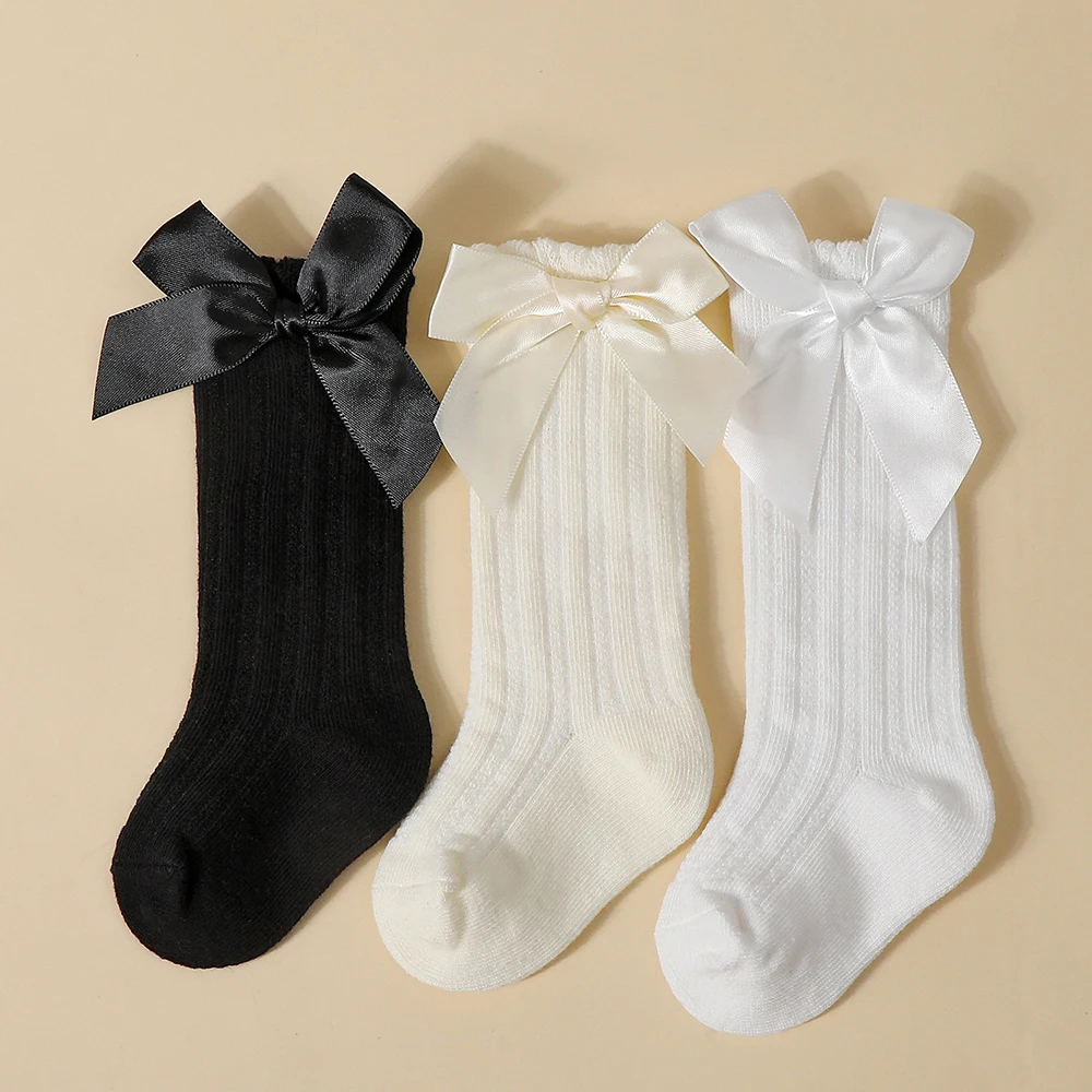 Newborn Socks Spring Summer Knit Stitch Butterfly Knee High Sock Ins Spanish Cotton Hosiery Princess Skirt Item Baby Girl Socks