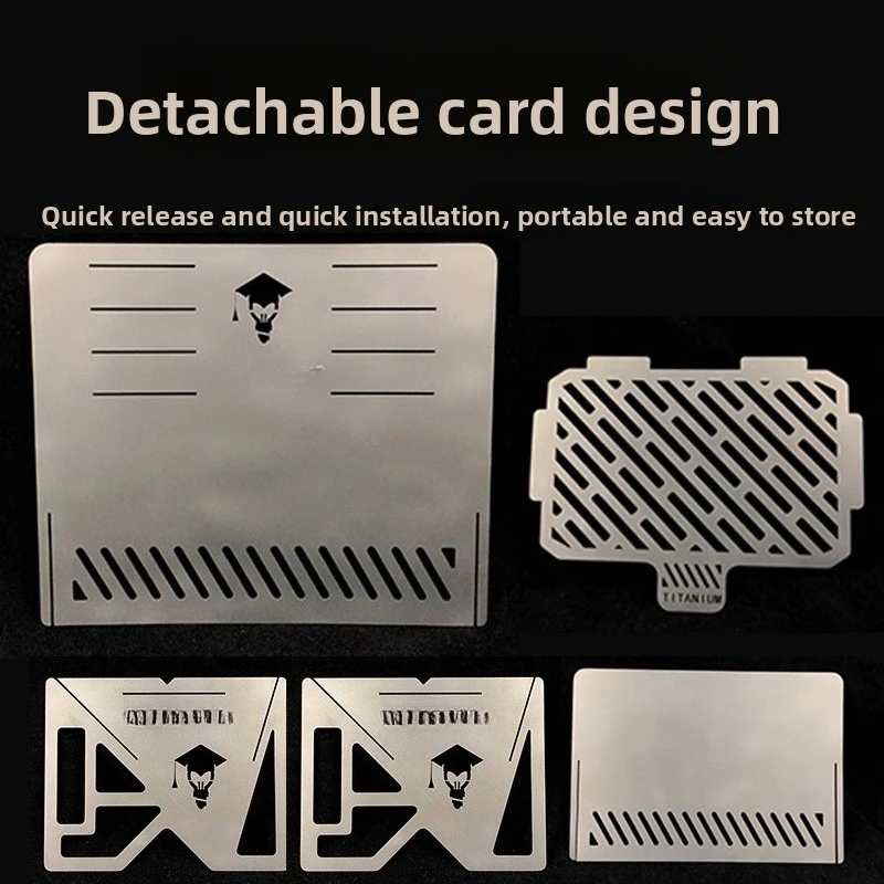 Pure Titanium BBQ Grill Portable Detachable Outdoor Camping Barbecue Stove Kit Light