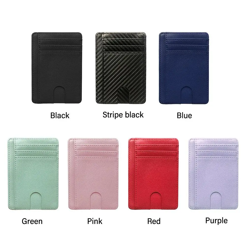 Anti Theft Mini Purse Slim Money Case Cover ID Card Holder 8 Slot Leather Wallet RFID Blocking