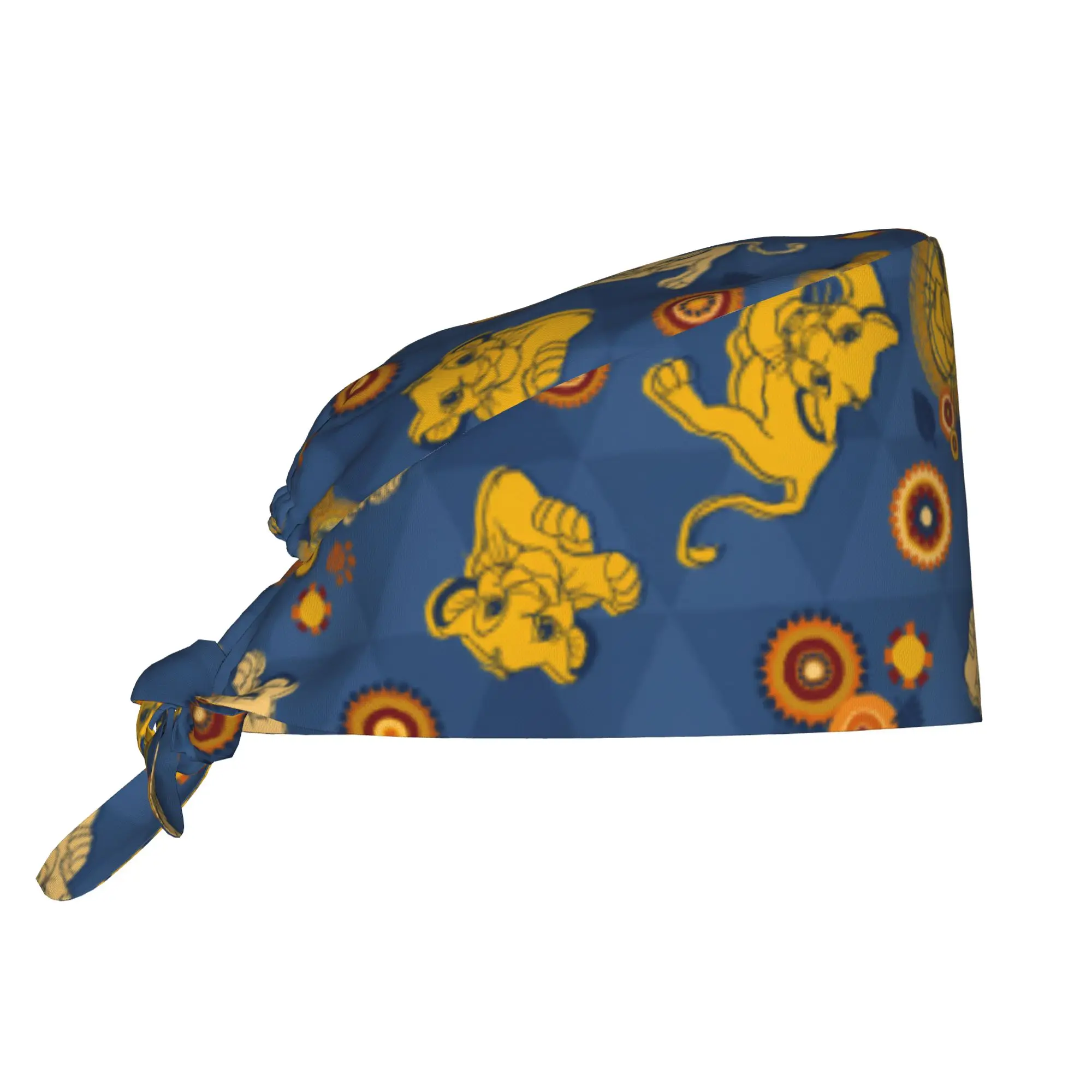 Liones Anime Kinges Working Cap Surgical Hats Men Women Pumbaa Simba Cartoon Operating Room Cap Operator Hats Lab Works Hat