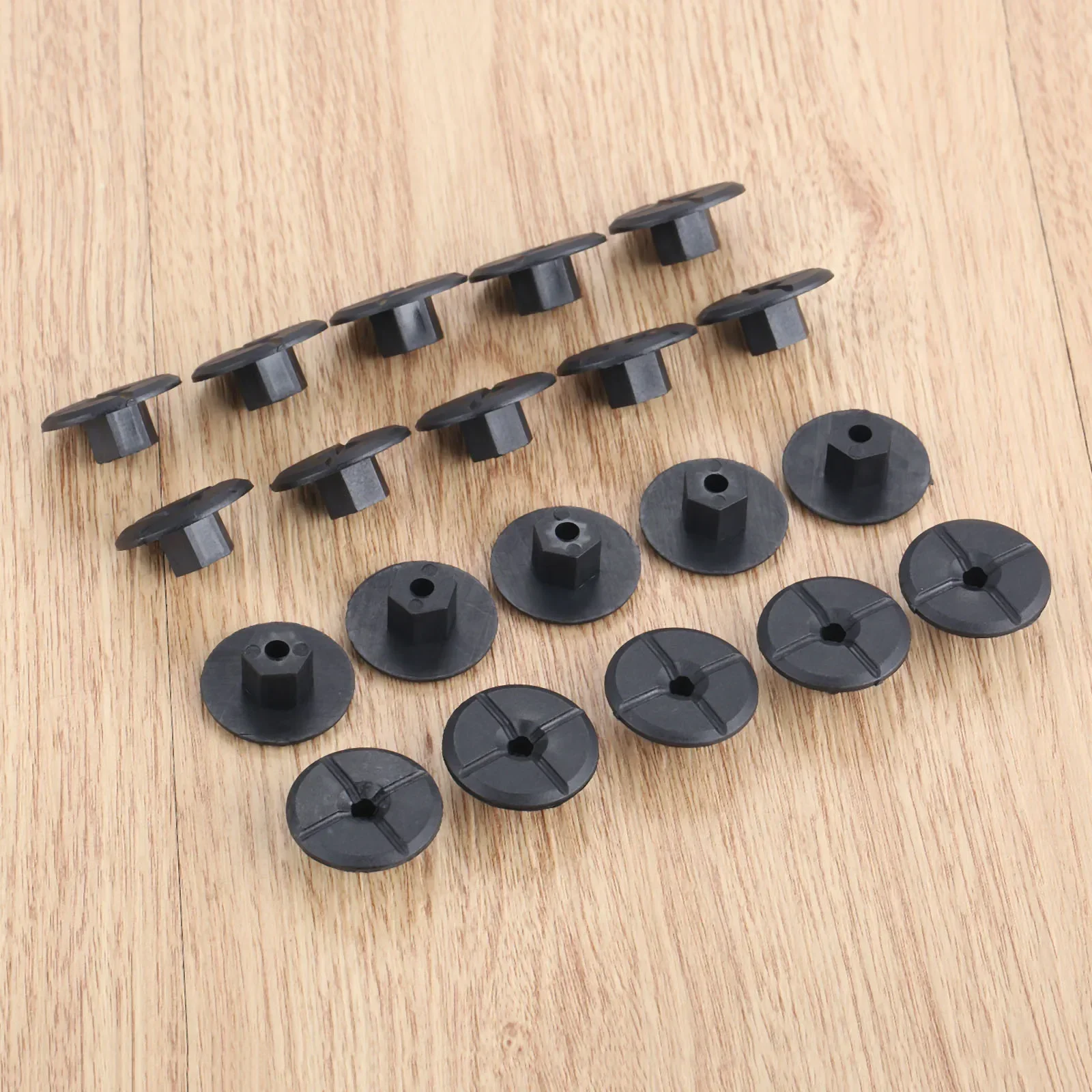 20Pcs 4mm Hole Auto Fastener Unthreaded Nuts Car Fender Mud Flap Splash Guard Wheel Arch Bumper Panel Clip Fit for Mercedes Benz