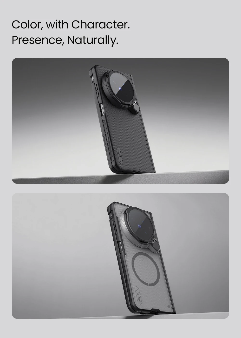 Nillkin for vivo X Fold 6 Magnetic Frosted Shield Pro Case PC+TPU 4 Corner Airbags Shockproof Anti-Scratch Phone Cover