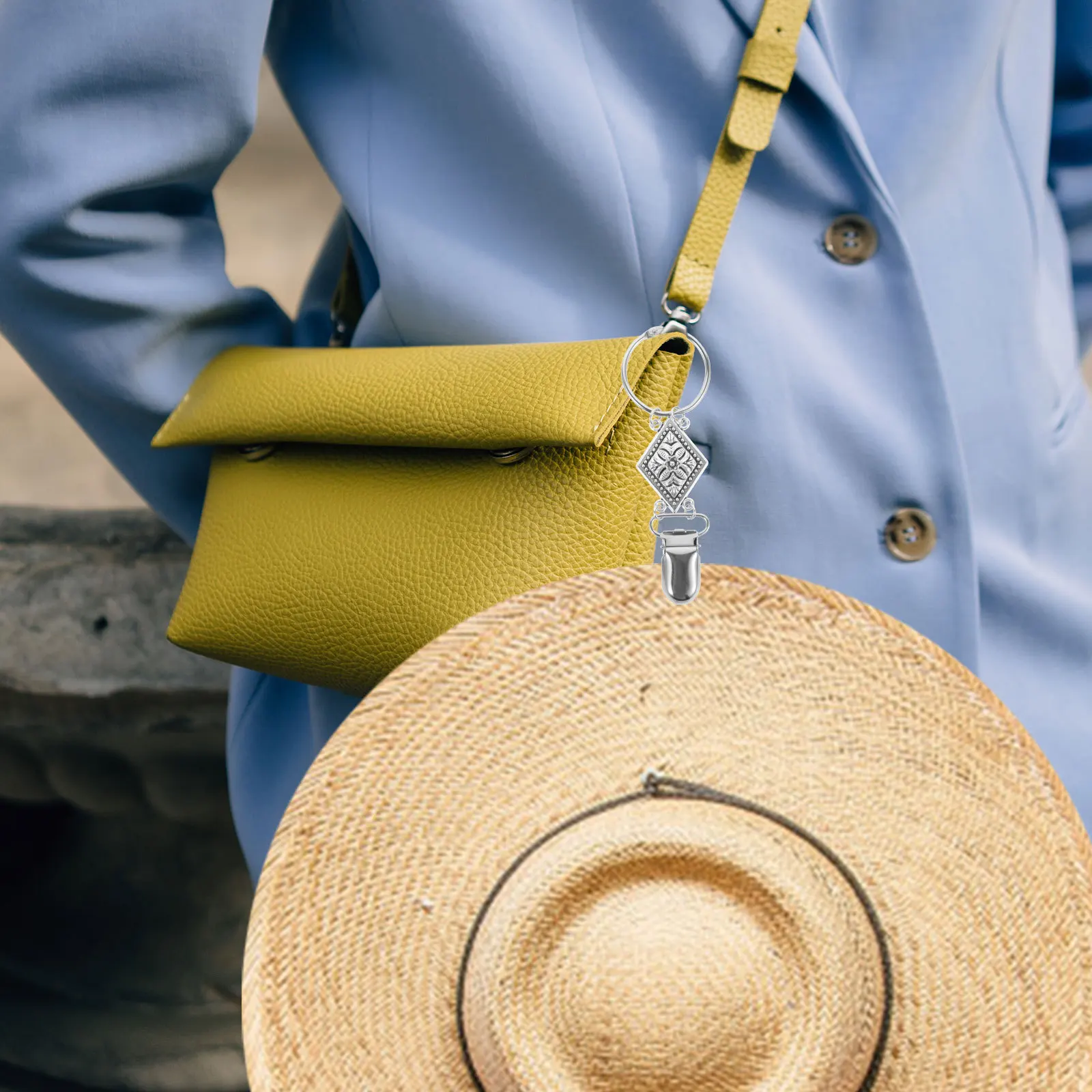 

6Pcs Hat Clips Travel Accessory Lightweight Portable Sun Hat Bag Clip Holder Scarf Retainer Caps Clip Cap Clips