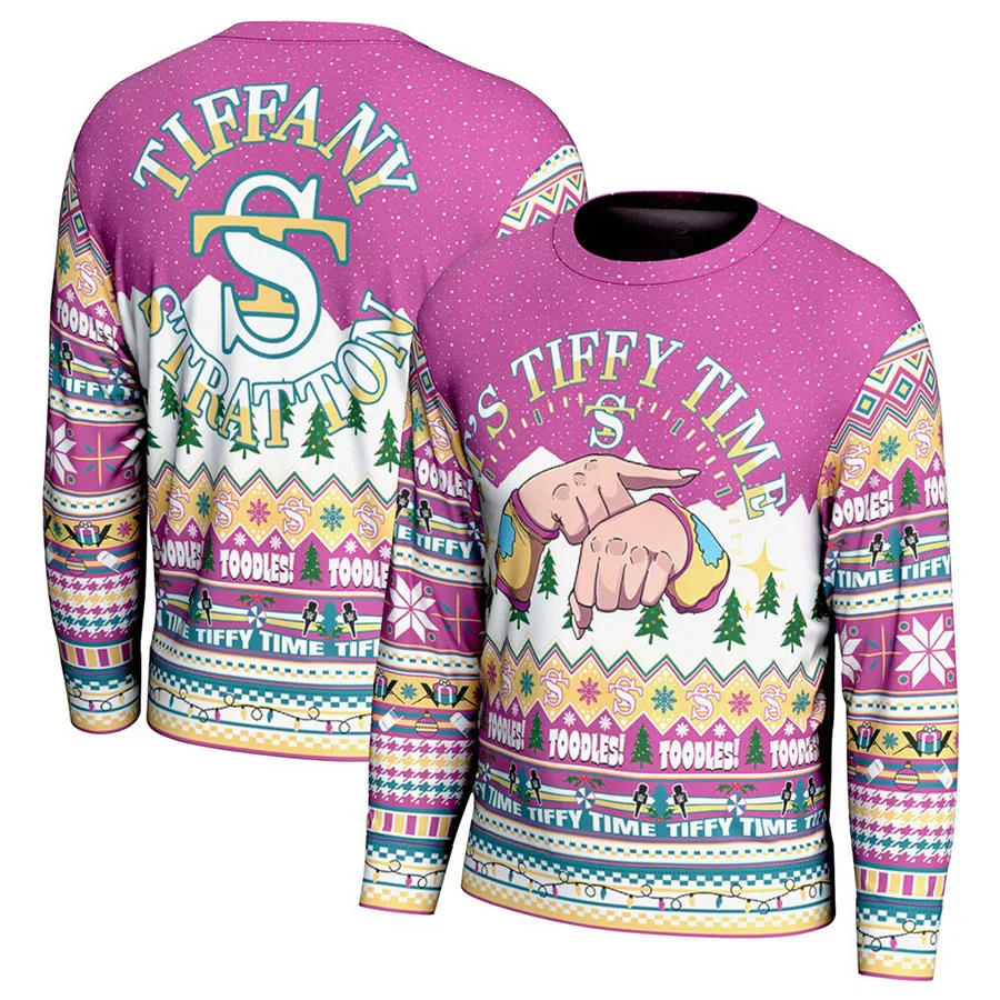 Men's Pink Tiffany Stratton Ugly Sweater Classic Fashion Color Rich Breathable Moisture Wicking Suitable For Christmas Parties