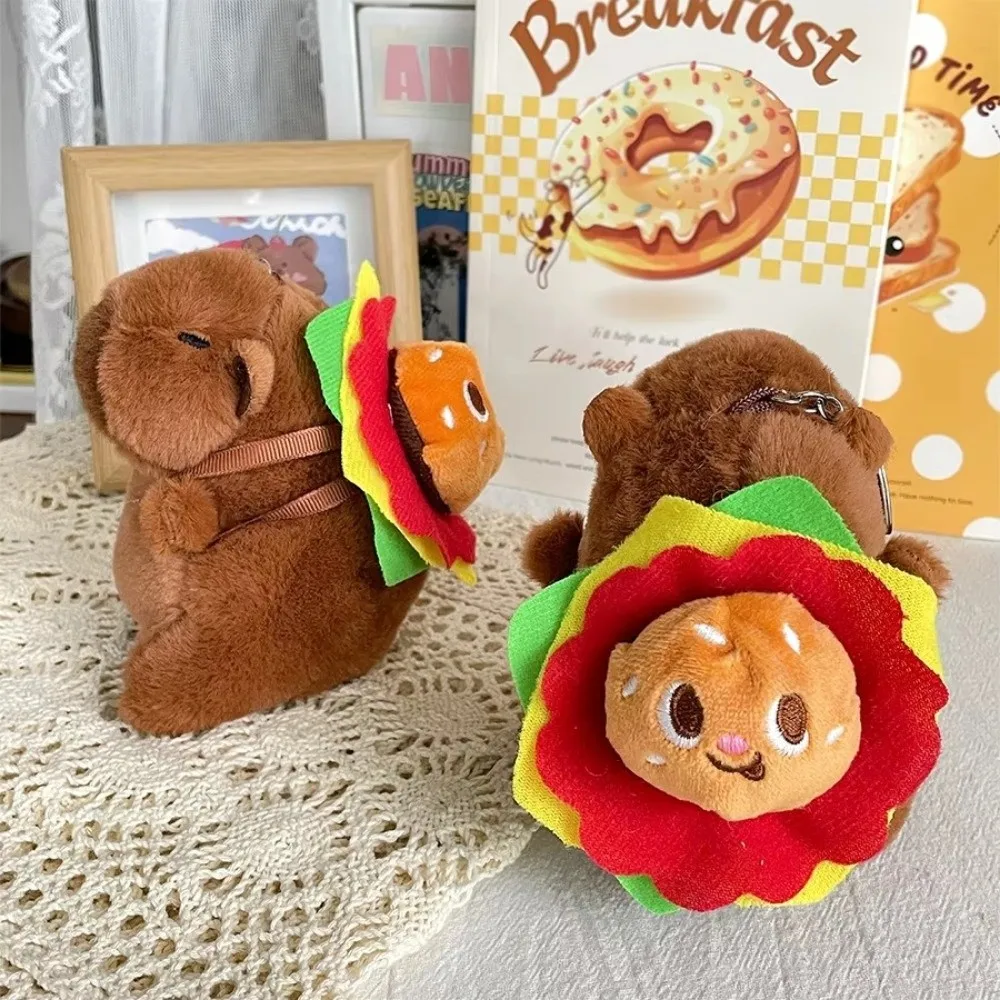 Funny Capybara Plush Keychains Cartoon Realistic Animals Capibala Pendants Soft Dolls Doll Ornaments Room Decorations
