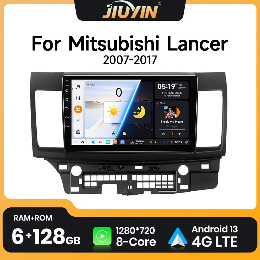 

JIUYIN Android 13 Carplay Car Radio for Mitsubishi Lancer 10 CY 2007 - 2017 Multimedia Video Player 2 Din GPS IPS 4G Stereo DVD