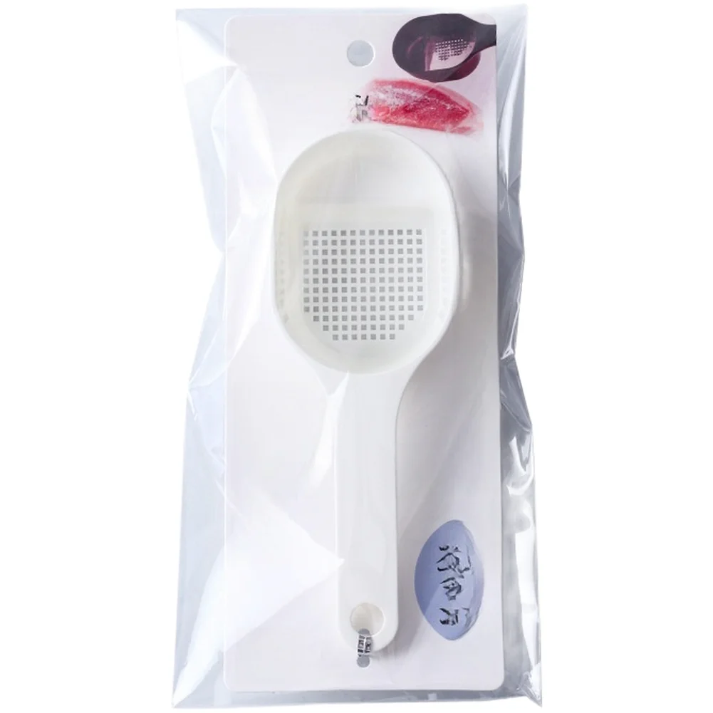 

KM Кухонная ложка для просеивания муки с сеткой из нержавеющей стали для выпечки, эргономичная ручка 158 см и отверстие для подвешивания