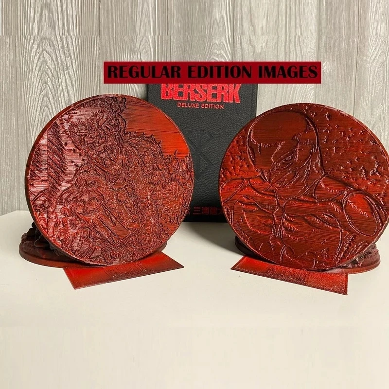 Dragon Slayer\'s Furious Bookend Berserk Bookends 3D Skulls Sword Bookshelf Desktop Resin Craft Ornament Artwork Home Decoration