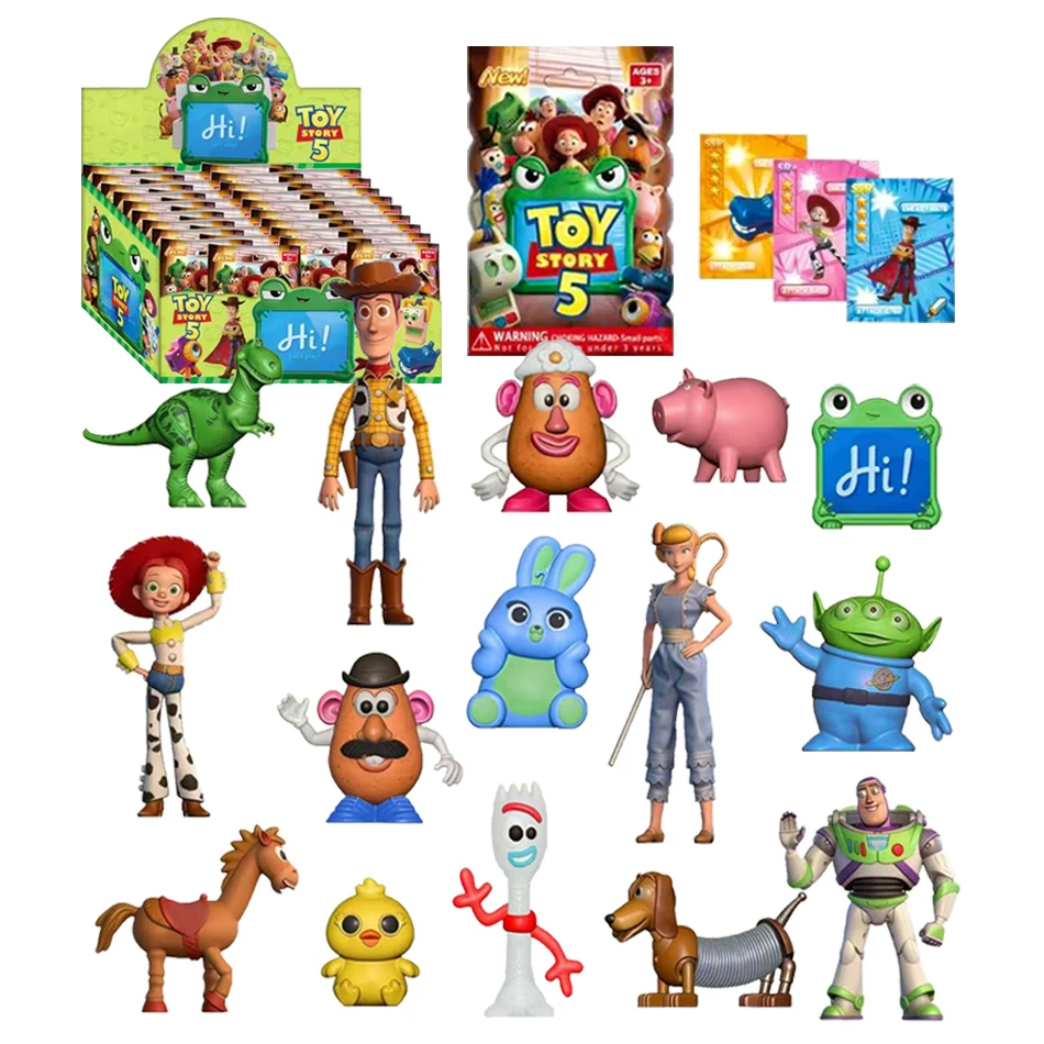 

24pcs Cartoon Anime Toy Story Blind Box PVC Woody Buzz Lightyear PVC Model Doll Figures Mystery Toy Game Decorative Holiday Gift