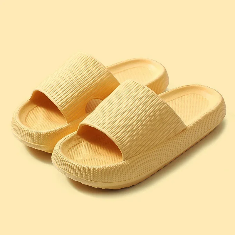 Sandálias de plataforma grossa para homens e mulheres, sola macia, chinelos de banheiro, interior, exterior, antiderrapante, sapatos de praia, moda lazer