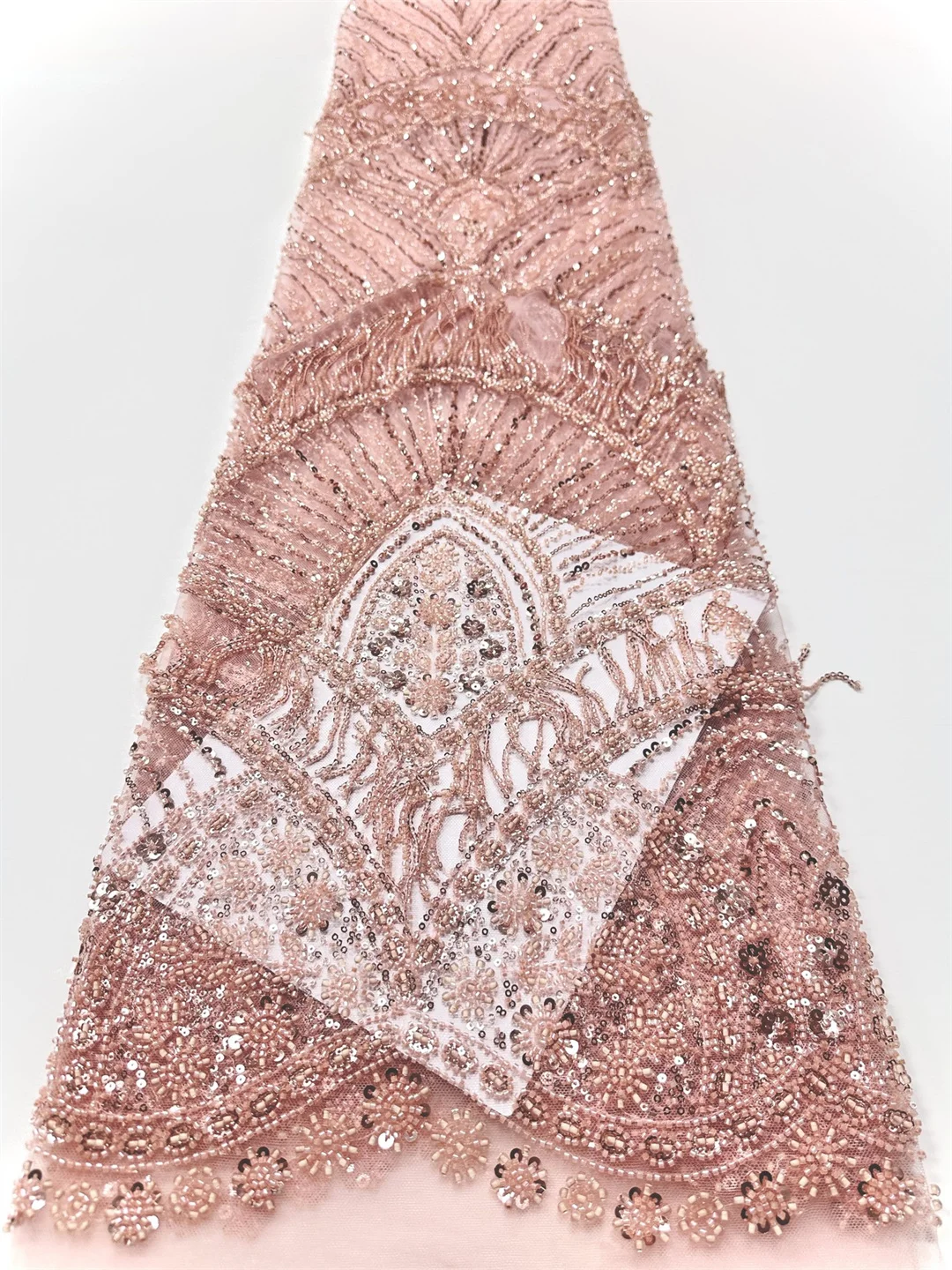 

Новейшая африканская вышитая кружевная тюль-сетка, тяжелая ткань с бисером, 2025, высокое качество, роскошное сетчатое кружево с блестками для вечернего платья