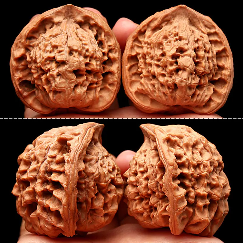 Natural Special Shaped Snake Head Kirin Pattern Official Hat Wenwan Walnut Hand Fidget Collectible Gift 36mm To 40mm Thick Craft