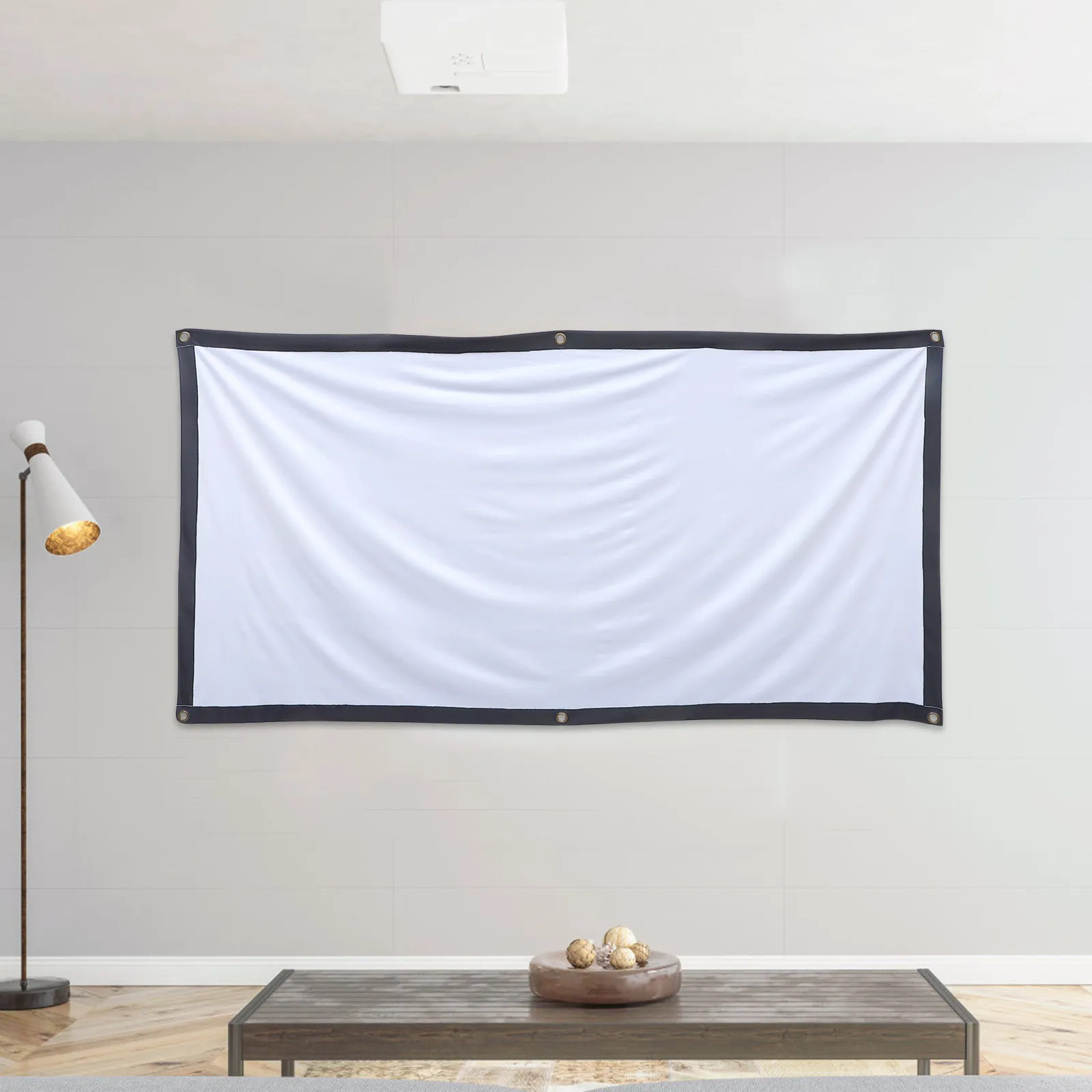 1Set Foldable Anti Crease Projector Screen 60 Inch 16:9 Portable Office School Conference Outdoor Movie Camping