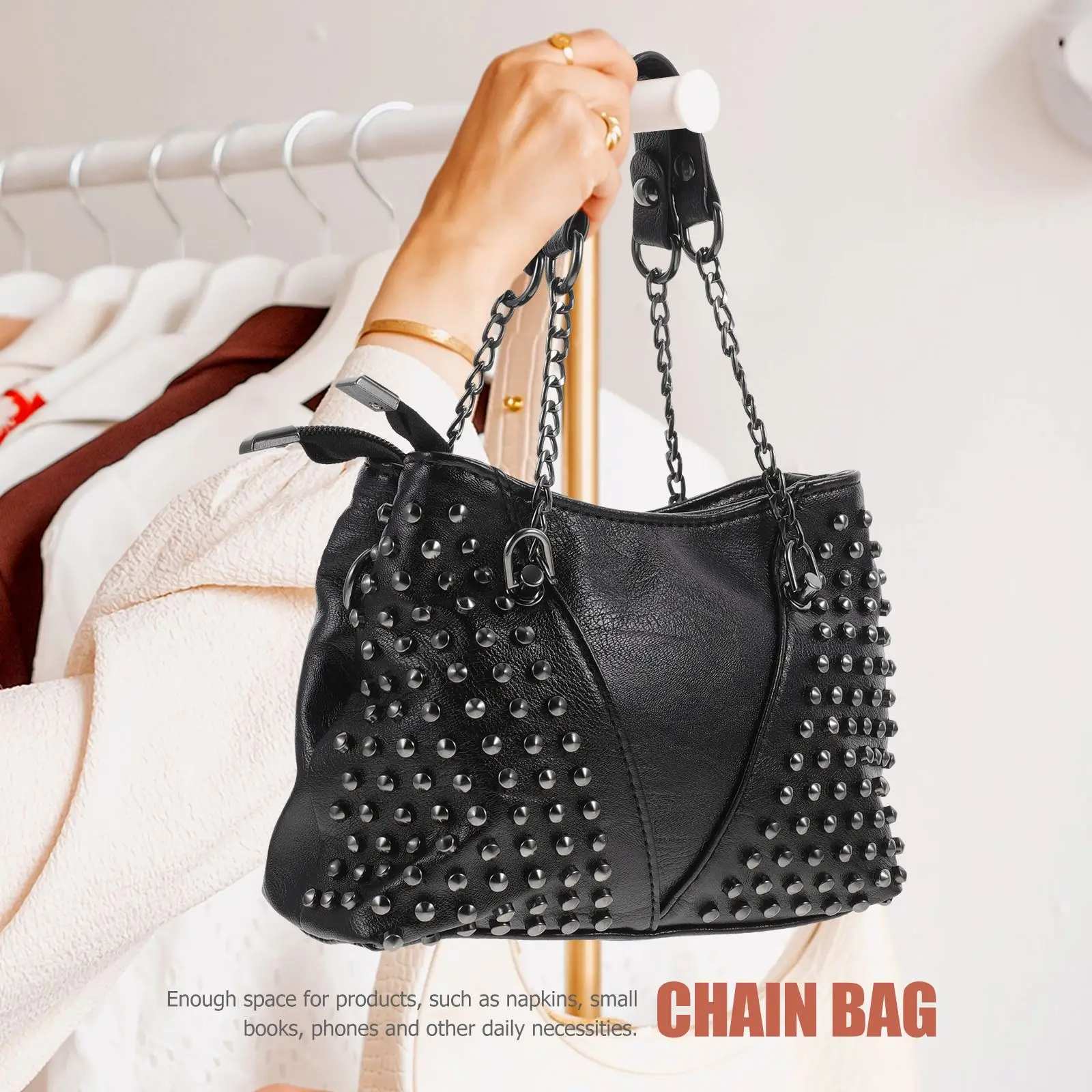 Crossbody Bag Chain Shoulder Bag Women Fashion PU Handbags Satchel Big-capacity Messenger Bag Women Fashion Shoulder Purse Bag