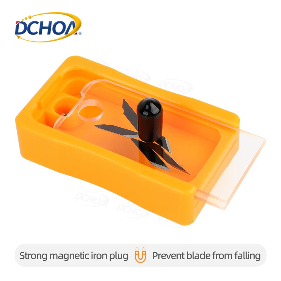 DCHOA Snap Off Blade Disposal Container Can To Break Utility Knife Blade Plastic Trash Blade Container