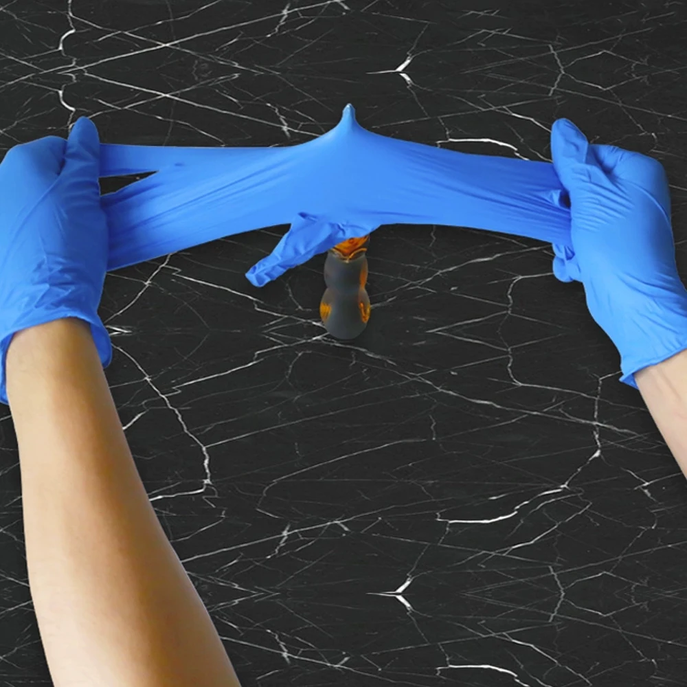 

100Pcs Disposable Gloves Blue Nitrile Protect Gloves For Dental Household Painting Tattoos XS S M L XL Men Women Child Gloves