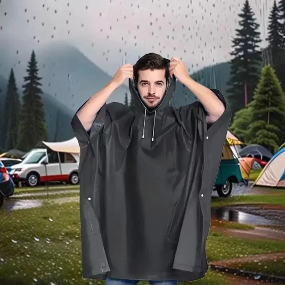 High Quality Rain Ponchos Drawstring Hood Waterproof Rain Poncho Motorcycle Rain Cover Travel Bicycle Poncho