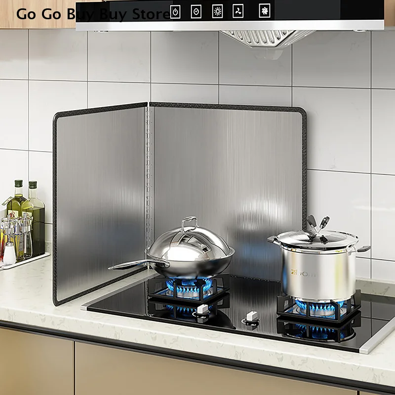 Splatter Guard,Foldable Stainless Steel Oil Splatter Screens for Frying,Oil Splash Insulation Board, Nonstick Oil Splatter Guard