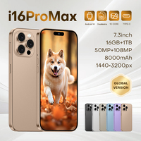 Original 16G+1TB  Smartphone 7.3 in Case For I16 ProMax Full Screen 4G 5G Cell Phone 8000mAh Mobile Phones Global Version