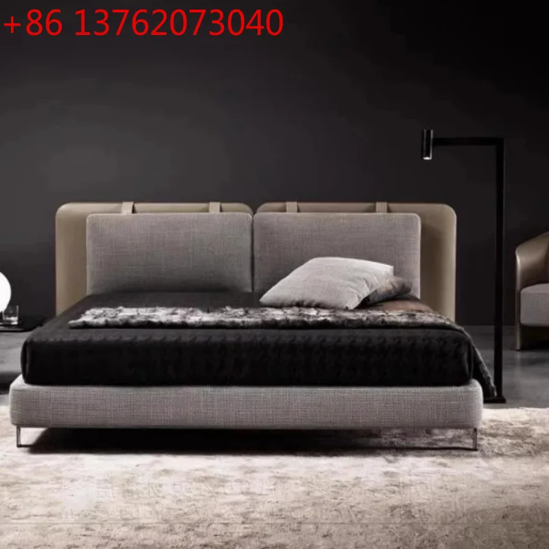 Cabeceira de Cama de Luxo em Tecido e Madeira, Moderna, para Cama de Casal, Twin e King Size, Mobiliário de Quarto