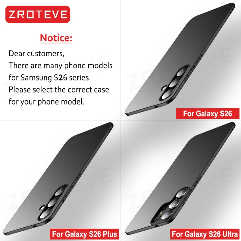 S26 Ultra Case Zroteve Slim Hard PC Matte Cover For Samsung Galaxy S25 Edge S24 Plus S23 S24 FE S22 S20 S21 S10 S25+ Phone Cases