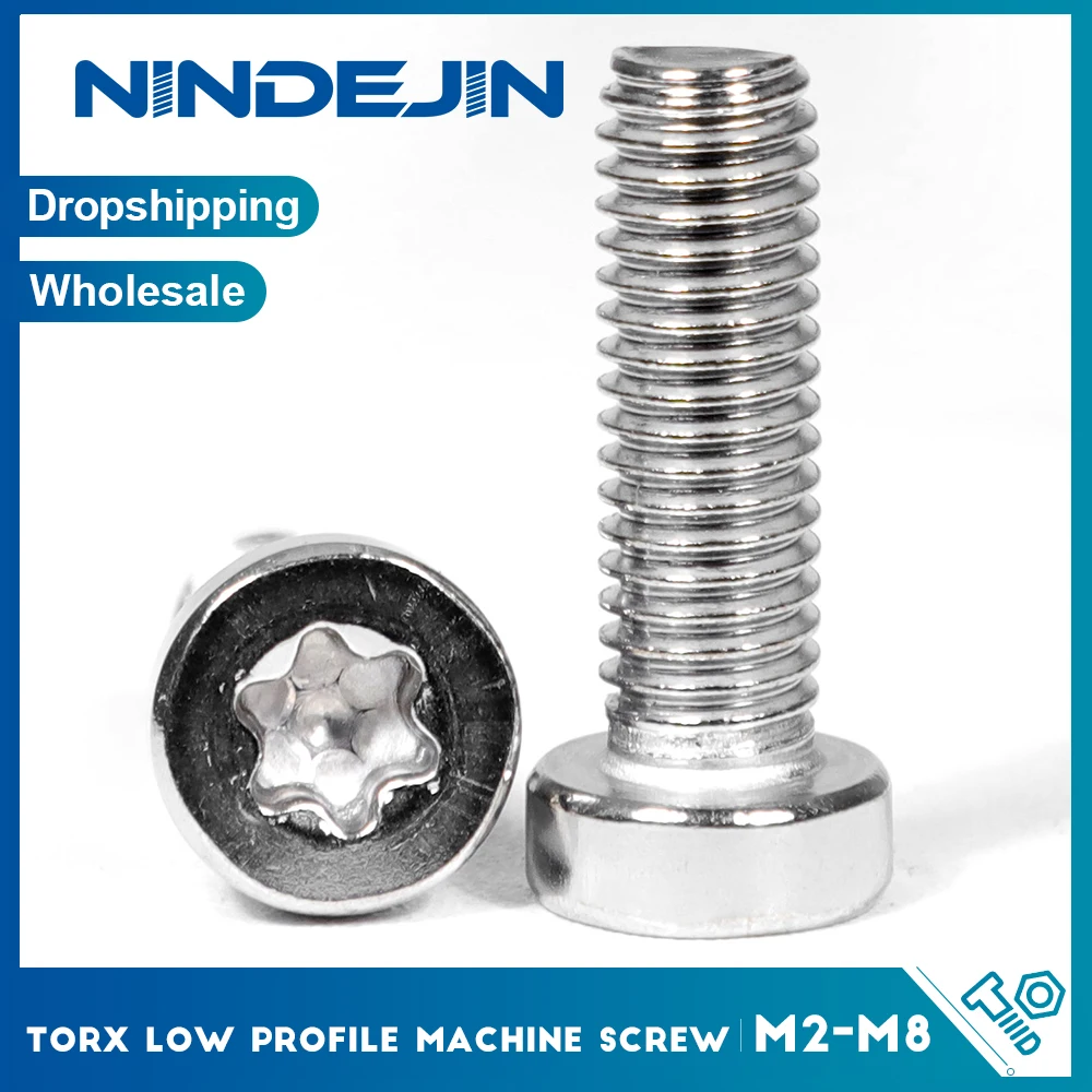 Torx Flachkopf-Gewindeschraube aus 304 Edelstahl, M2 M2.5 M3 M4 M5 M6 M8 Sechsrundkopf-Sternschraube